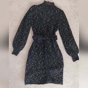 Ann Taylor long sleeve black knit dress XS